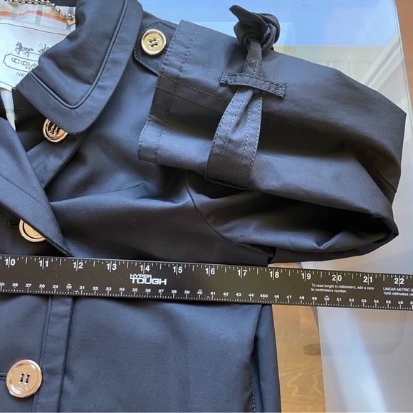 Coach Black Double-Breasted Trench Coat over $400 retail NWOT - Picture 8 of 10